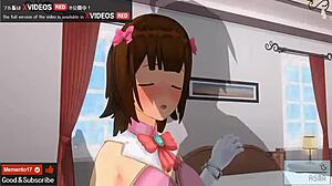 Uncensored Erotic Anime Idol Ear Licking 3P On Stage