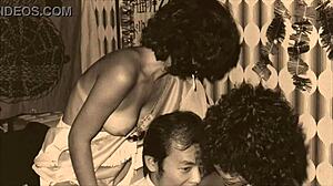 Swinging Sixties Interracial Scene With Vintage Vibes