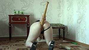 i in heels and black panties enjoy private time