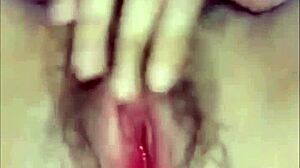 Horny Pinay babe fingers wet pussy until she cums hard