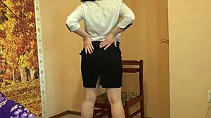 i in heels and black panties enjoy private time