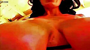 Alia Janine invites you to cream on her huge natural boobs. Her curves beg for it.