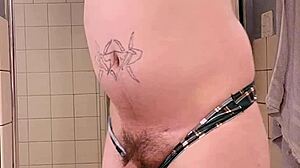 Showing Off My Phat Azz in Bathroom with Big Ass Thong Panties