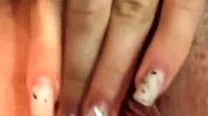 Ritafox boldly masturbates shaved redhead pussy on webcam