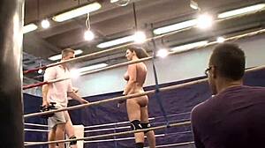 Are you ready for kinky lesbian babes wrestling up close?