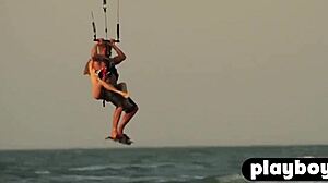 beautiful babes surf naked and get sexy outdoors