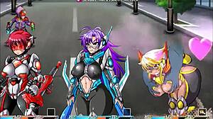 Cute heroines in hentai act with soldiers in rpg hentai new game