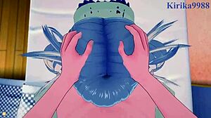 himiko toga and mirko engage in intense pov sex in my hero academia hentai