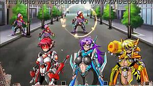 Cute heroines in hentai act with soldiers in rpg hentai new game