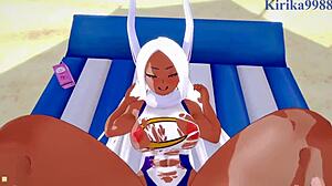 himiko toga and mirko engage in intense pov sex in my hero academia hentai