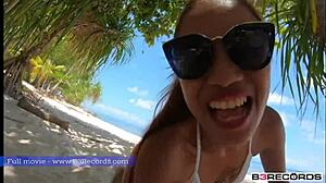 close-up creampie with friend in pornotravel couple reality, big cock and cute ass