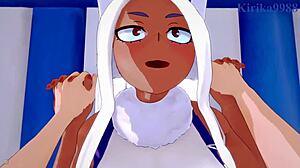 himiko toga and mirko engage in intense pov sex in my hero academia hentai