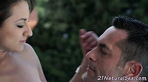 Beautiful Euro Model Bent Over Outdoors for Blowjob and Doggy Fucking.