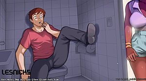 Milfs Plaza 8 unfolds with cartoon scenes of wild action