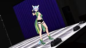 Sinon from Sword Art Online in hot MMD action! 🔥