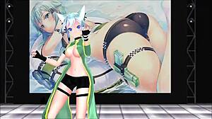 Sinon from Sword Art Online in hot MMD action! 🔥