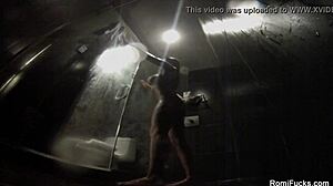 Romi rain hot shower masturbation