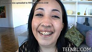 Strakke amateur kut 18+ neemt enorme monster lul in hardcore neuken tot cumshot eruit spuit