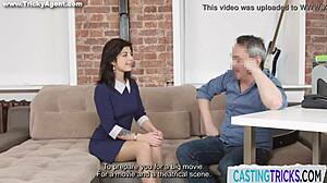 Hey, wanna see this smalltits European newbie get slammed at casting?