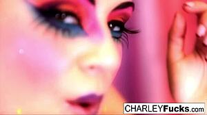 Charley engages in playful teasing with you