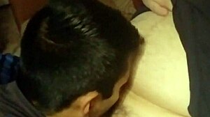 Blowjob after intense gay fucking session