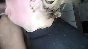 blanquita chokes on black cock deepthroat and swallows cum