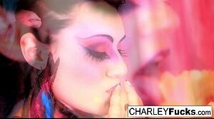 Charley engages in playful teasing with you