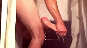 Detailed Gay Enema and Shower Masturbation