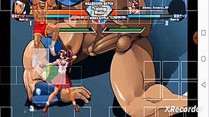 Athena Asamiya bent over for doggystyle creampie by Joe Higashi