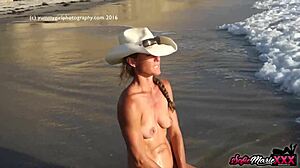 irresistible sofie marie teasing on the beach