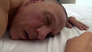 Blonde Pegs Old Man with Strapon While Milking Prostate