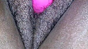 Damn, Miss Chocolate Squirts Hard with Dildo in Her Big Ebony Ass!