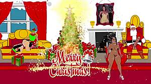 Ebony couple riding big cock in reality