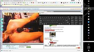 Watch That Huge Dildo Pound Those Tits!