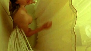 i watch brett rossi showering and touching her big tits... oops