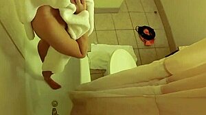 i watch brett rossi showering and touching her big tits... oops