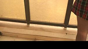 this chap we met at the balcony, my stuborn friend decided we fuck her first