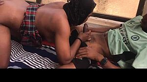 this chap we met at the balcony, my stuborn friend decided we fuck her first