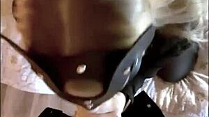 Blonde with tiny breasts handles a massive cock