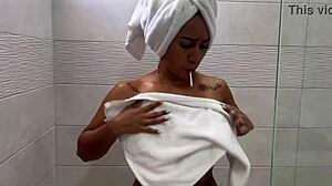 Stepmom shares bed for a wild night. Anal creampie seals the deal.