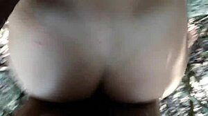 Black Man Fucks Submissive Slut's Ass Interracially in the Woods
