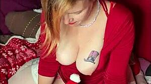 Wife Brings Sexy Christmas Gifts In Lingerie For Homemade Fun