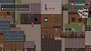 does the detective girl fight the old man and his giant robot?