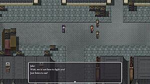 does the detective girl fight the old man and his giant robot?