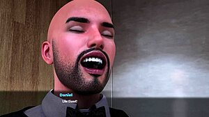 Monica fucking with 2 guys in toilet rough threesome creampie