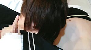 summer cosplay in sailor outfit turns into japanese couple's intimate licking and creampie sex adventure