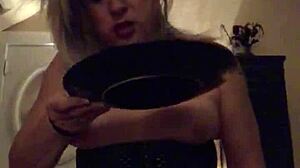 Stephanie Clover Shemale Feels Intense Joy Jerking Off and Licking Cum