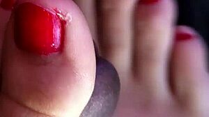 Amateur friend gives footjob in the car leading to cum