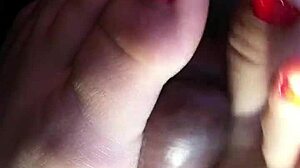 Amateur friend gives footjob in the car leading to cum