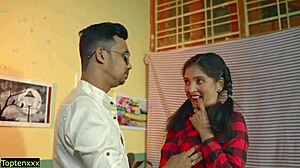 Indian Teacher Bends Over for Rough Student Pounding